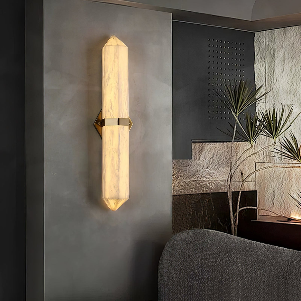 Lustra Applique Alabastro Ottone LED Moderna - Relic Pieces