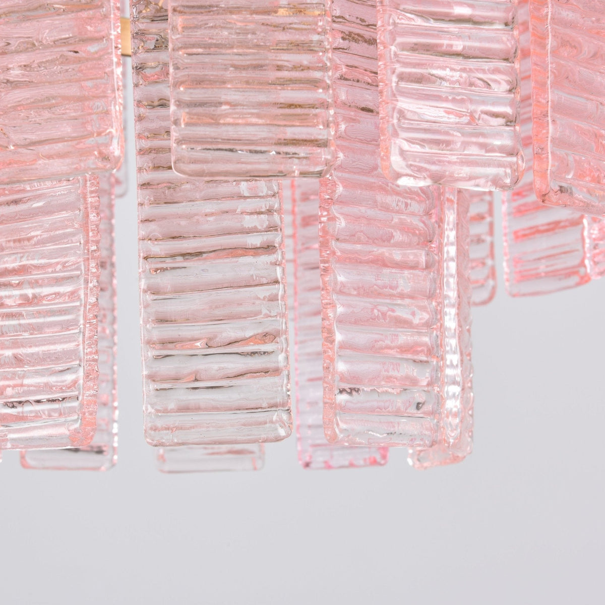 Lioririan lampadario vetro Murano Rosa Stratificato vintage lusso