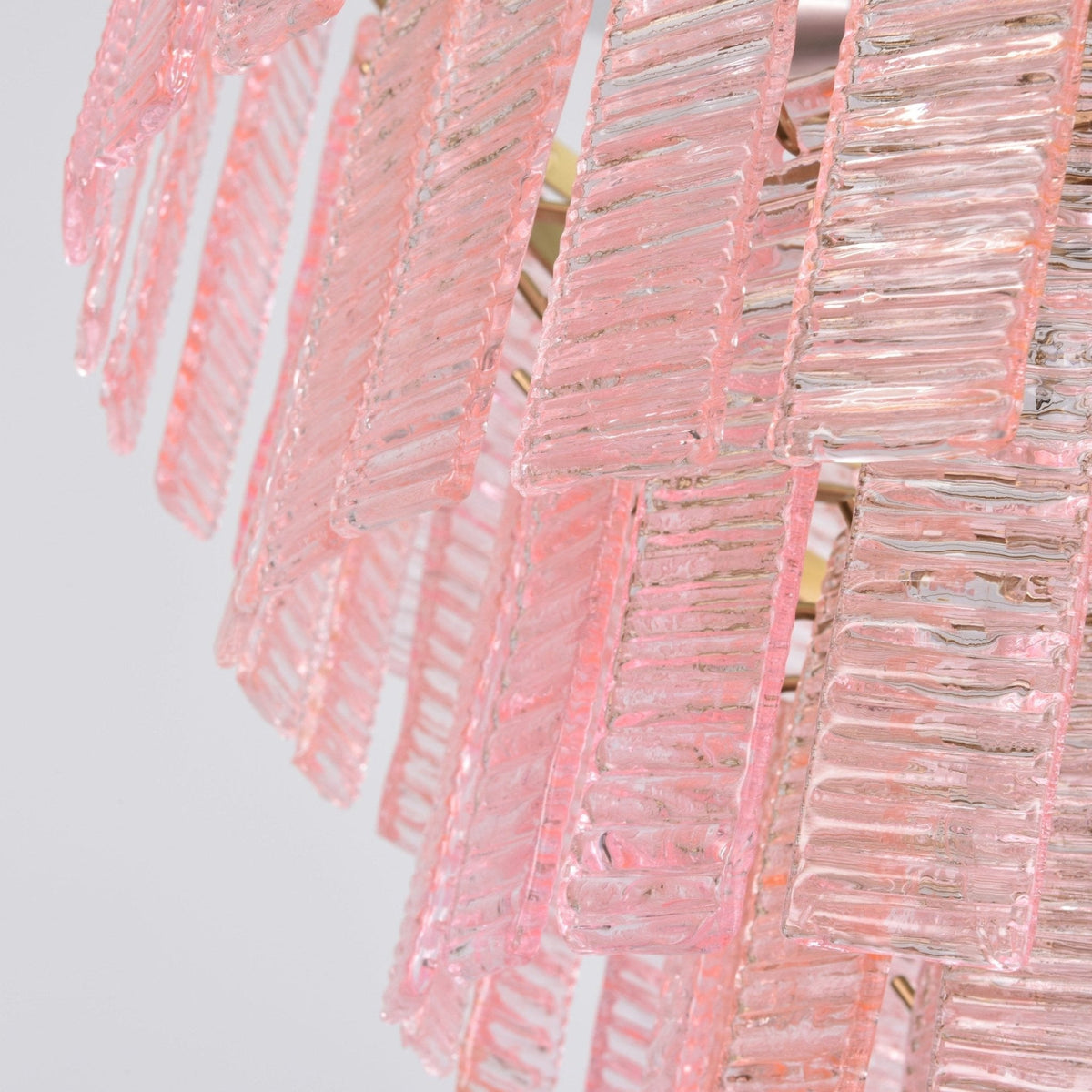 Lioririan lampadario vetro Murano Rosa Stratificato vintage lusso