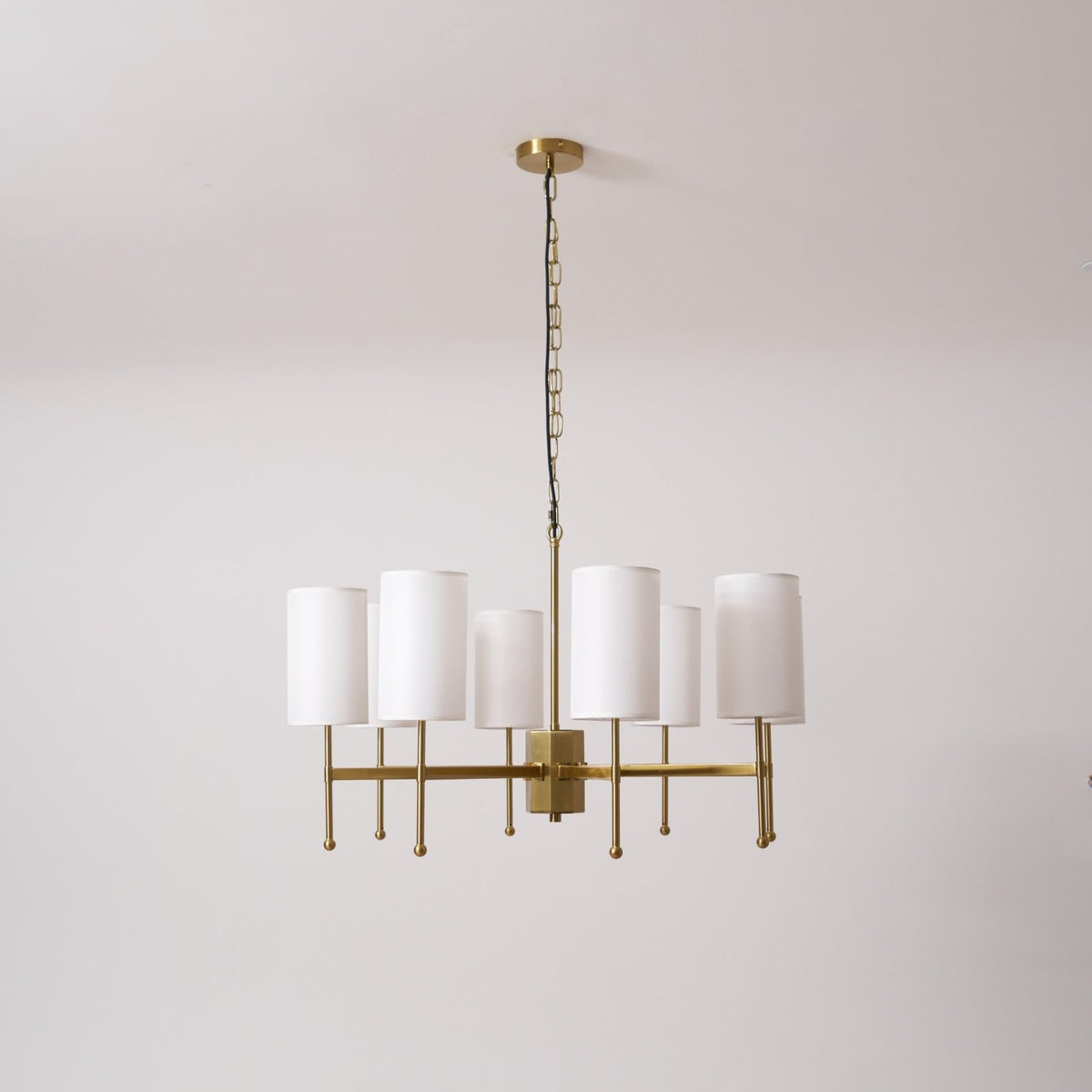 Ulcarisra lampadario in ottone e tessuto vintage Tradizionale