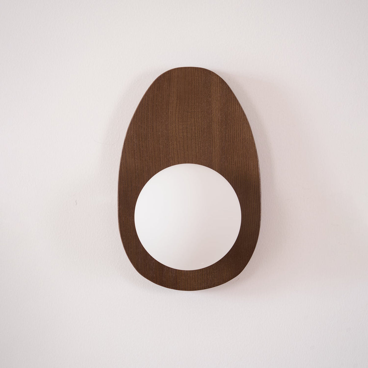 Nylaeiel lampada da parete in legno di noce con vetro