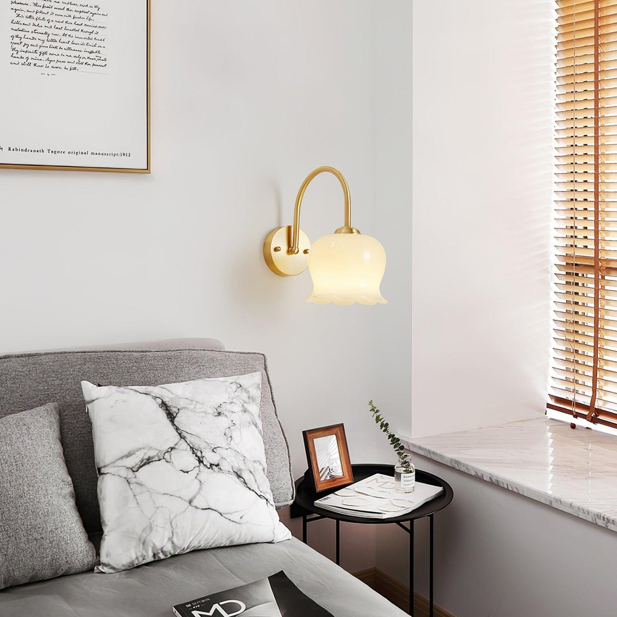 Avcarora lampada da parete in ottone e vetro Art Nordico Premium