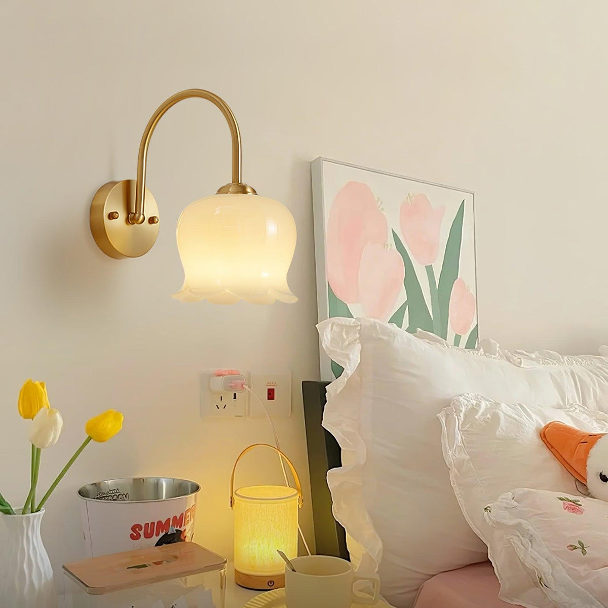 Avcarora lampada da parete in ottone e vetro Art Nordico Premium