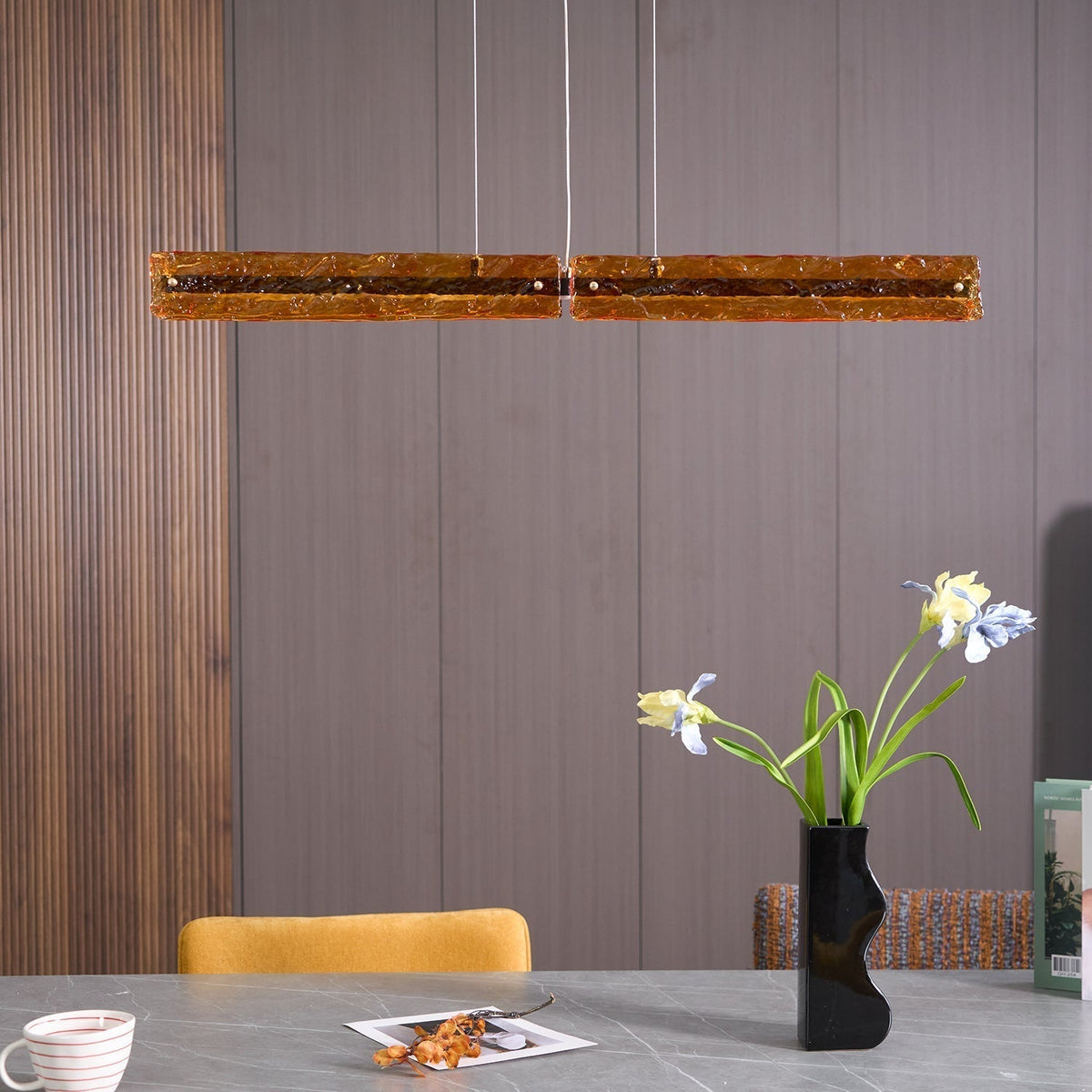Avnorira lampada a sospensione lineare minimalista moderna in vetro