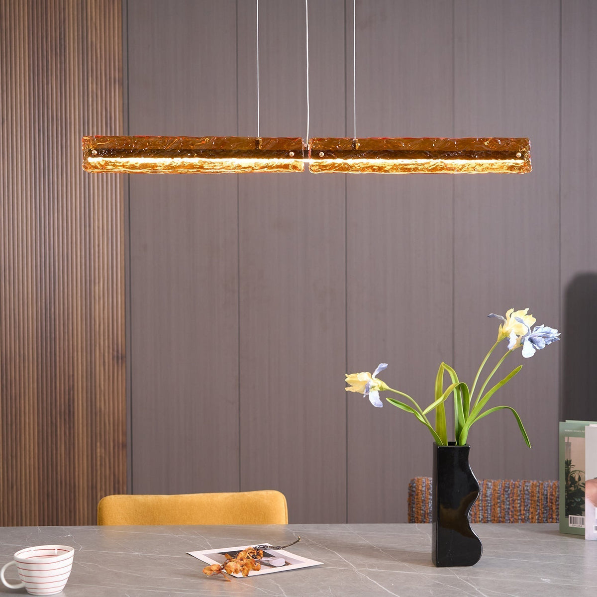 Avnorira lampada a sospensione lineare minimalista moderna in vetro