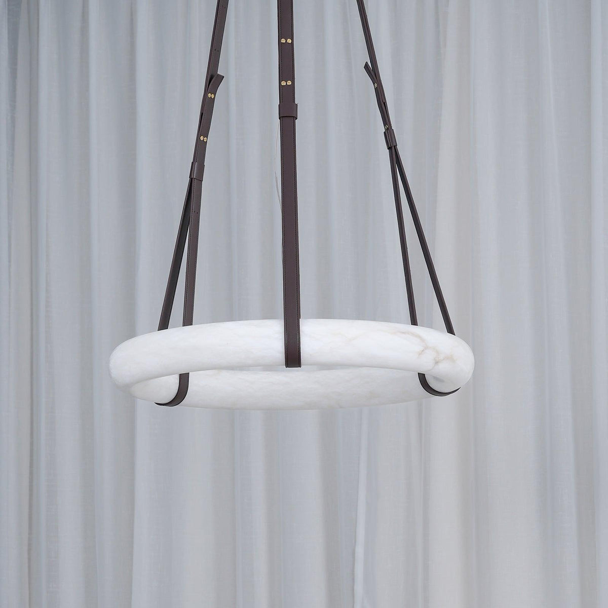 Lixor lampadario alabastro Cinghia in Pelle Versione a