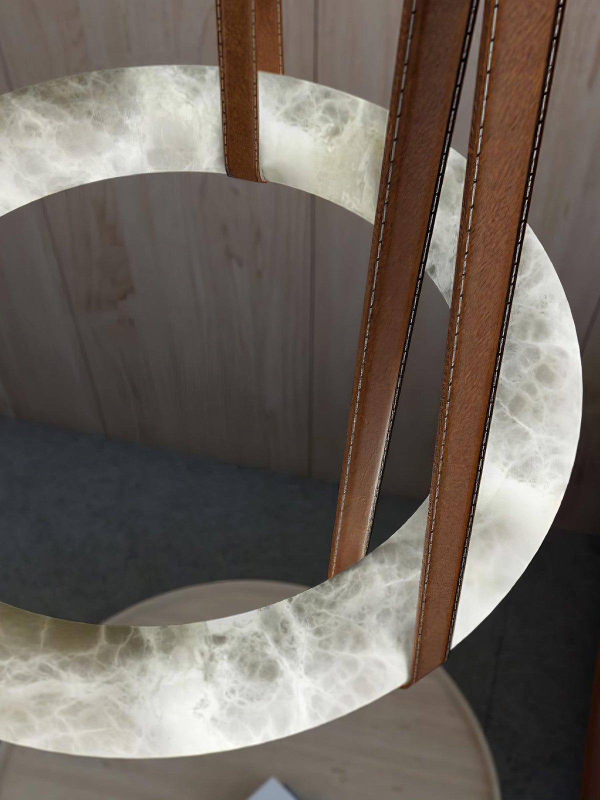 Lixor lampadario alabastro Cinghia in Pelle Versione a