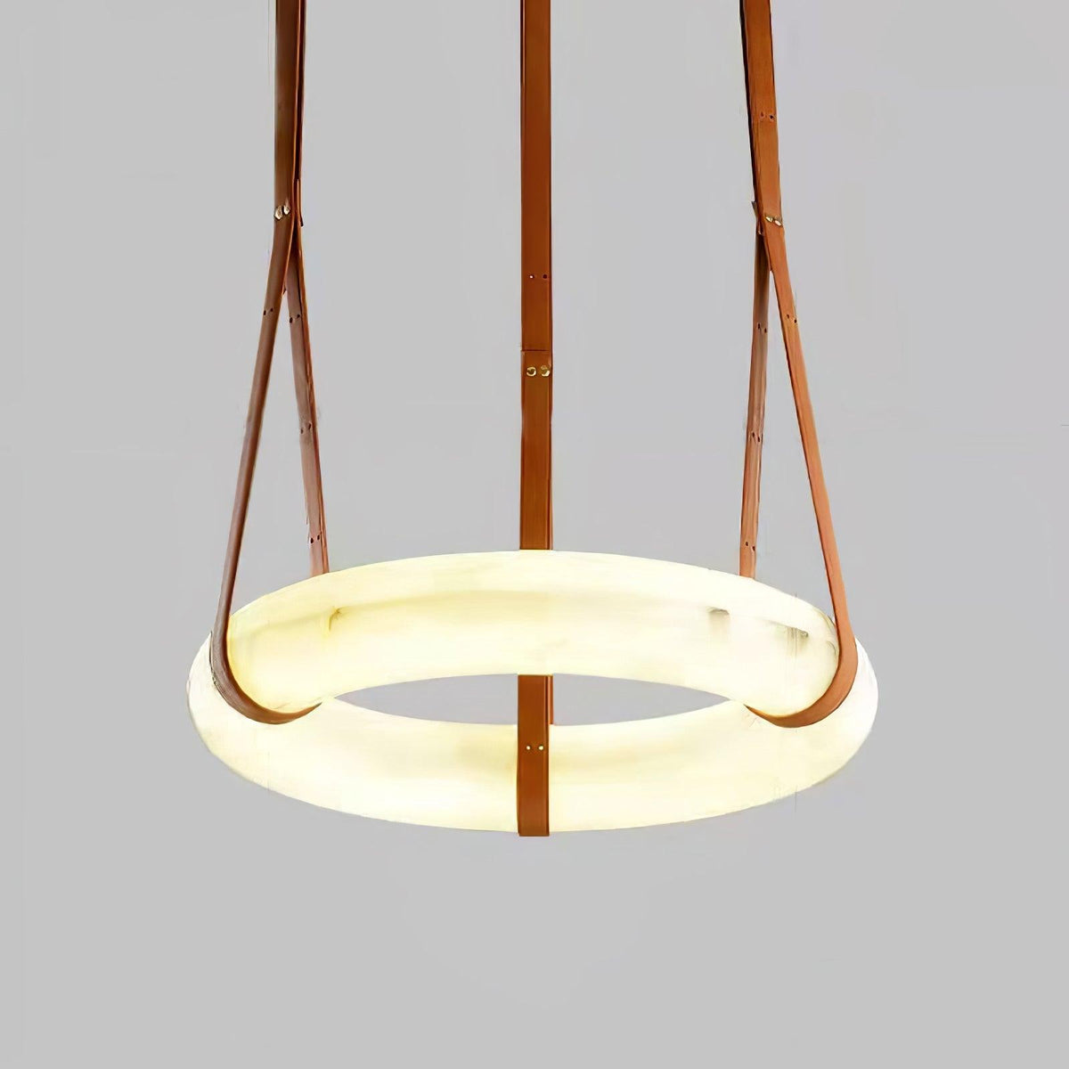 Lixor lampadario alabastro Cinghia in Pelle Versione a