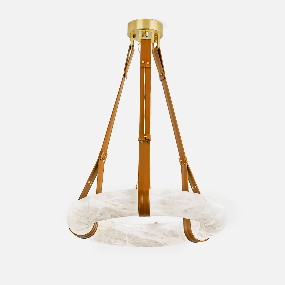 Lixor lampadario alabastro Cinghia in Pelle Versione a