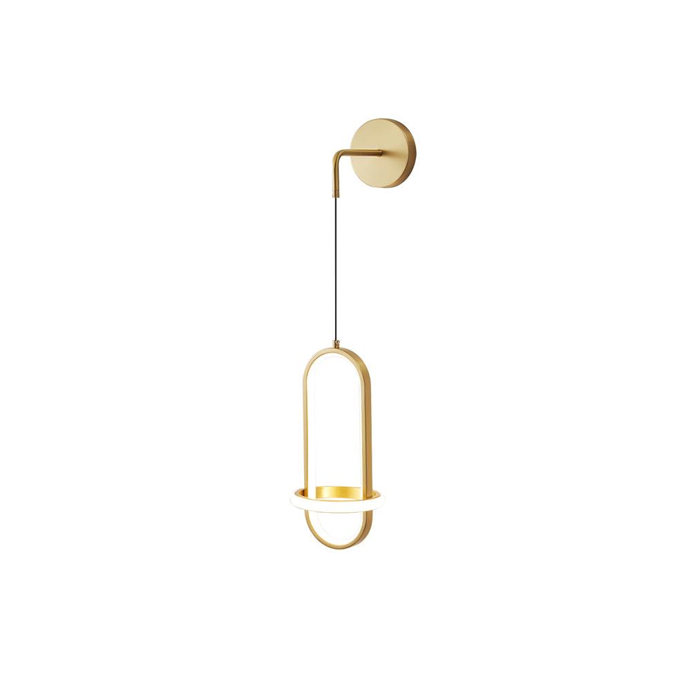 Vivianne lampada da parete moderna minimalista ovale in ottone