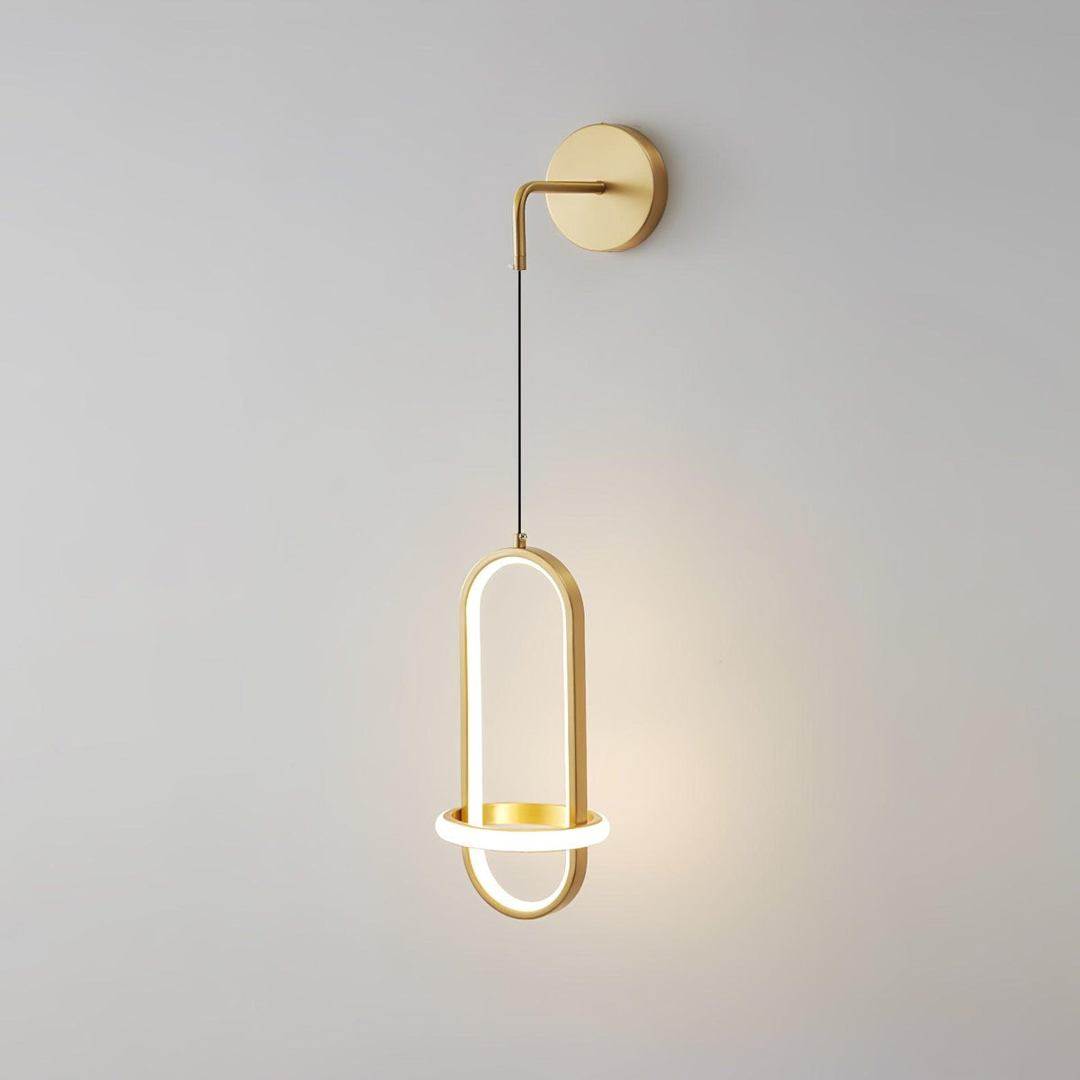 Vivianne lampada da parete moderna minimalista ovale in ottone