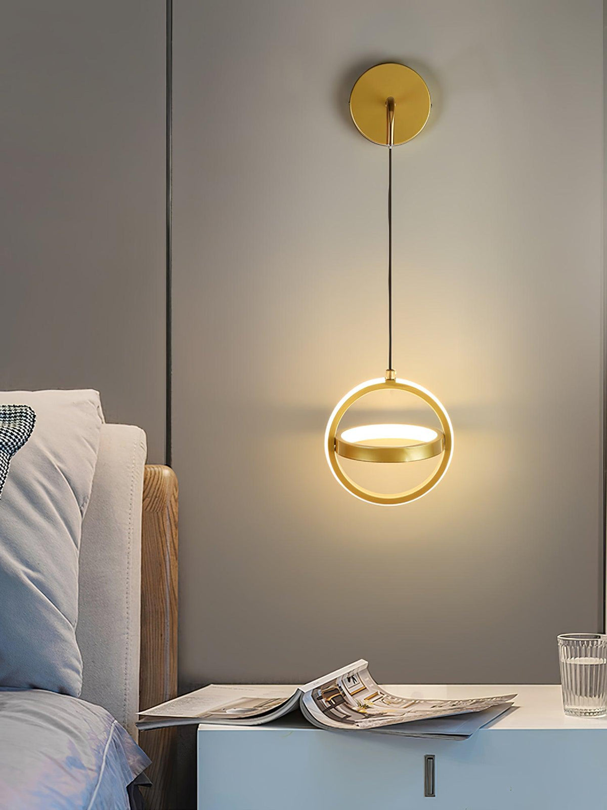 Vivianne lampada da parete moderna minimalista ovale in ottone