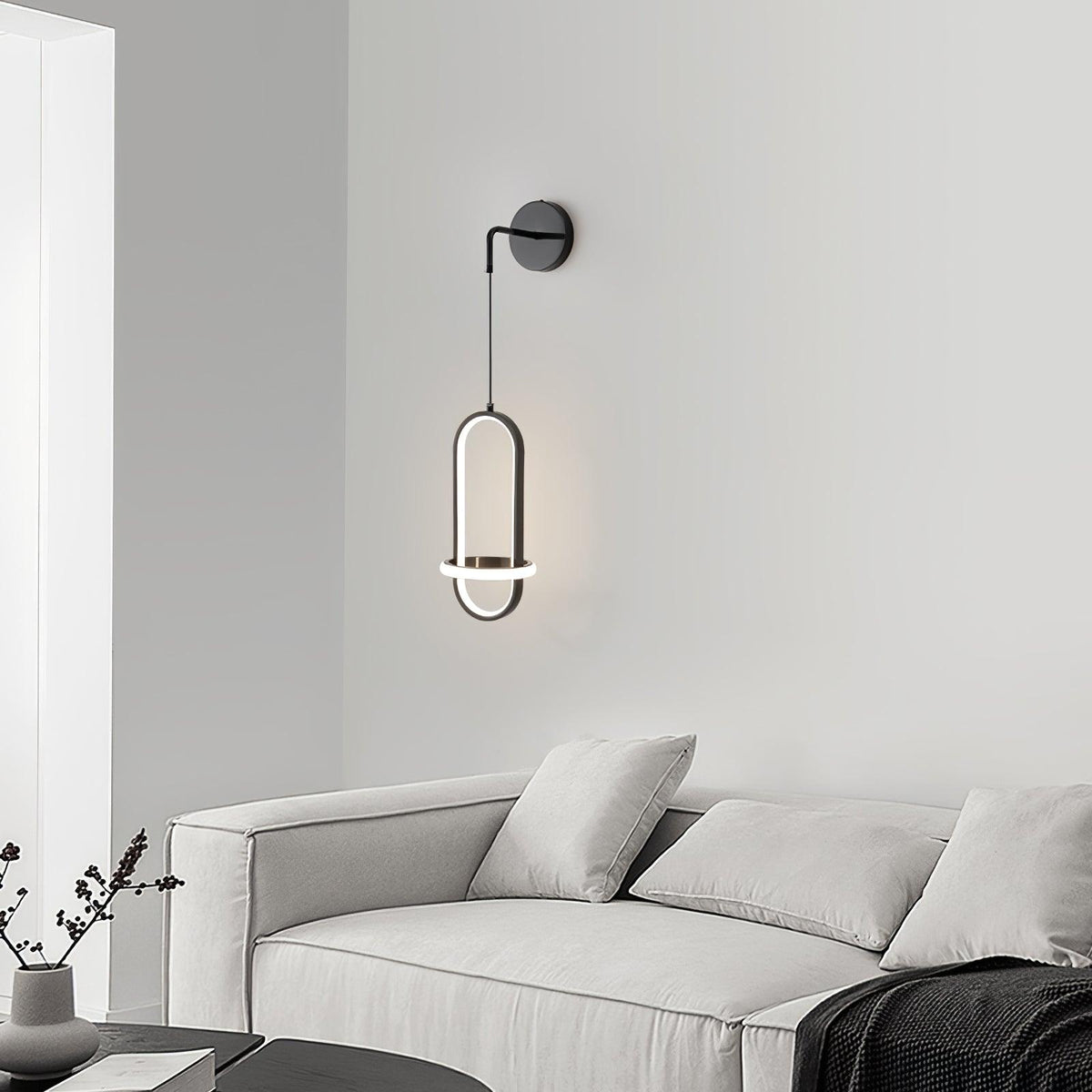 Vivianne lampada da parete moderna minimalista ovale in ottone