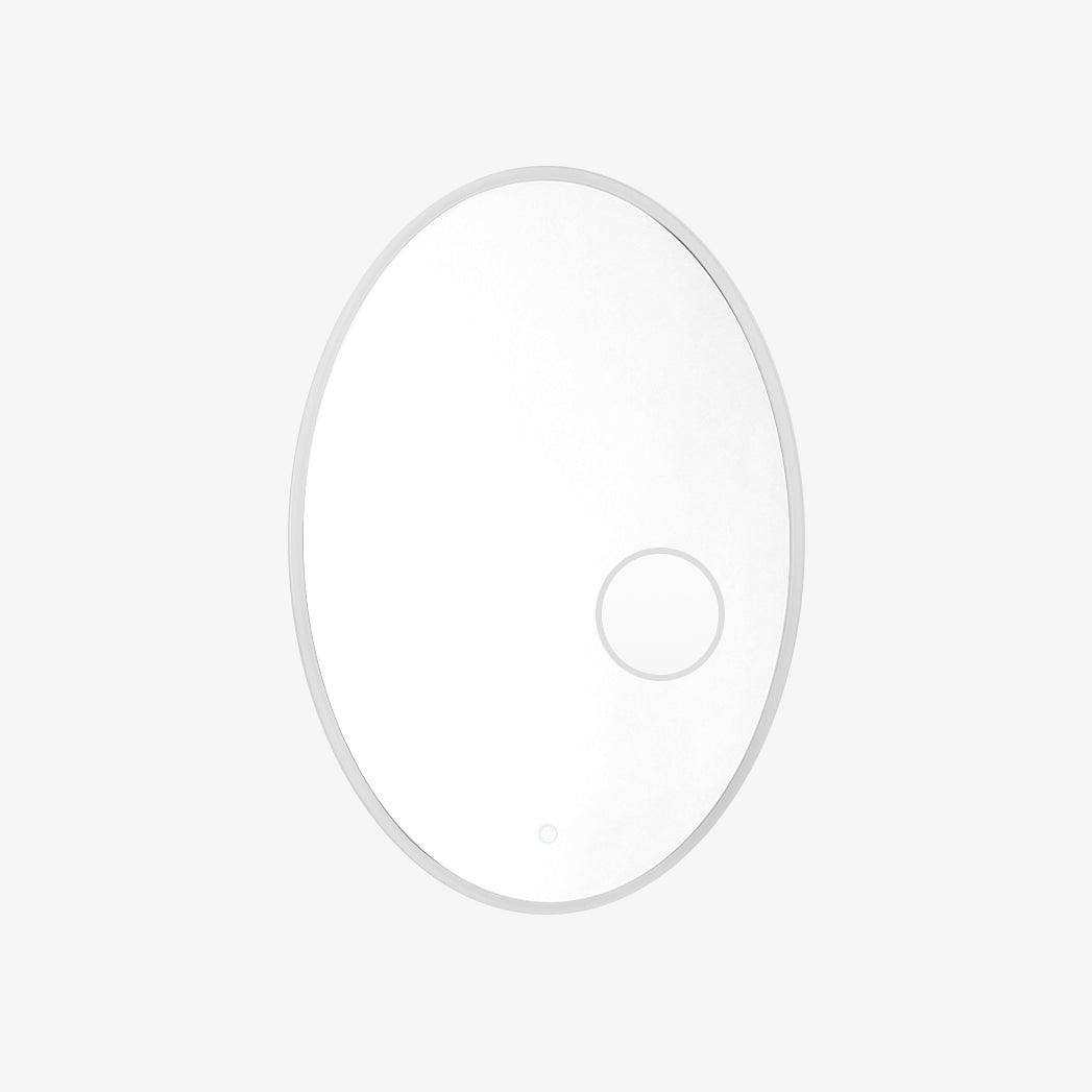 Ovariel Specchio ovale in plastica con luce da parete