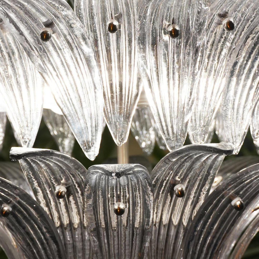 Eirivelle lampadario vetro Murano foglia di Palma a Livelli