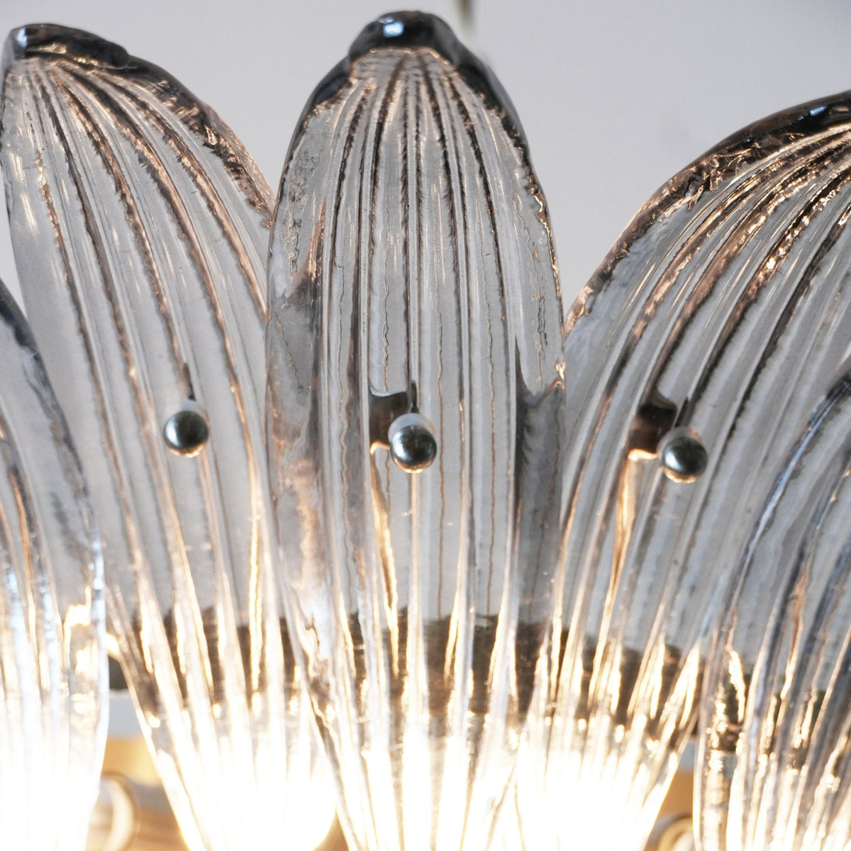 Eirivelle lampadario vetro Murano foglia di Palma a Livelli