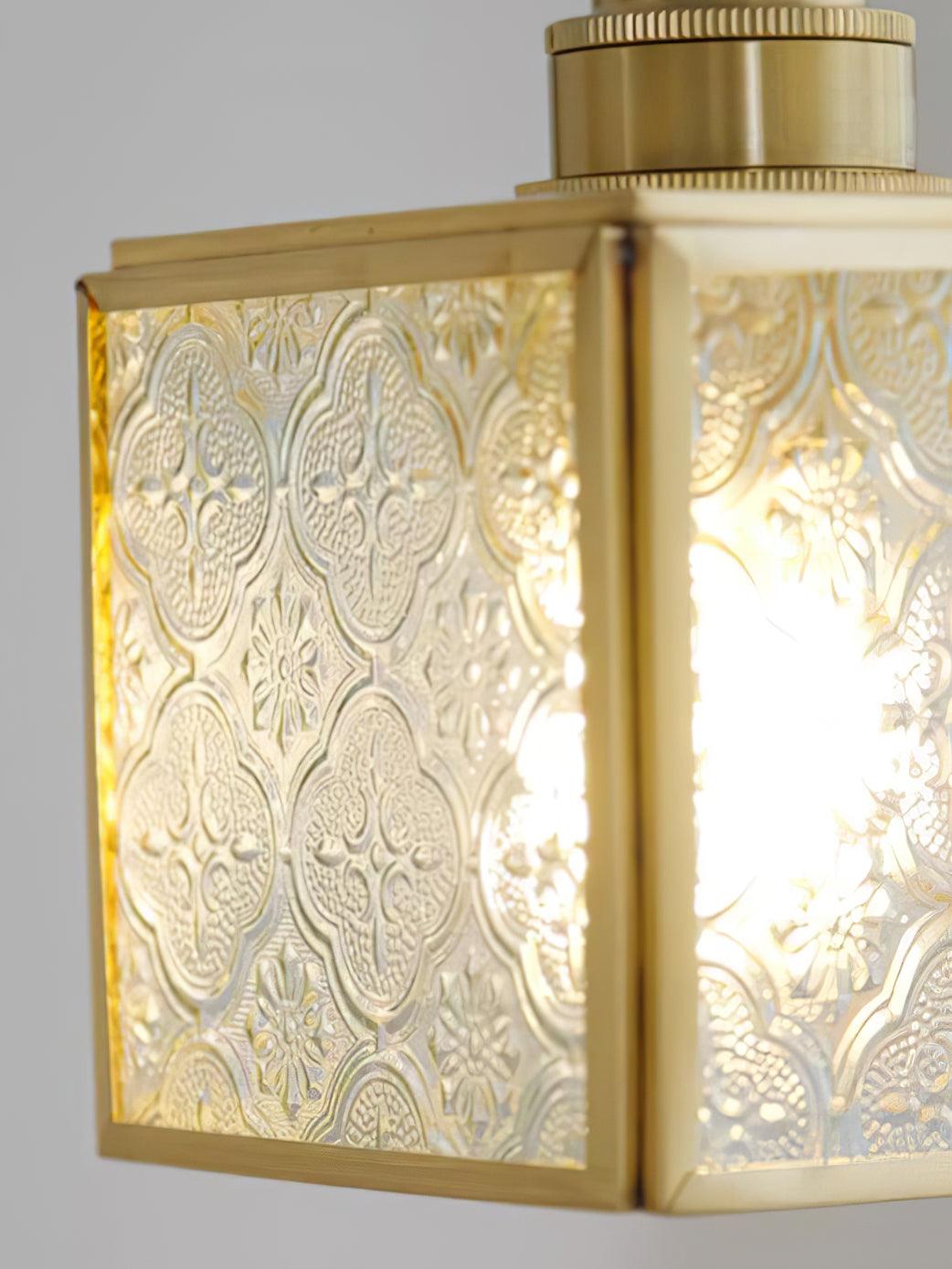 Arvane lampada a sospensione elegante in ottone e vetro