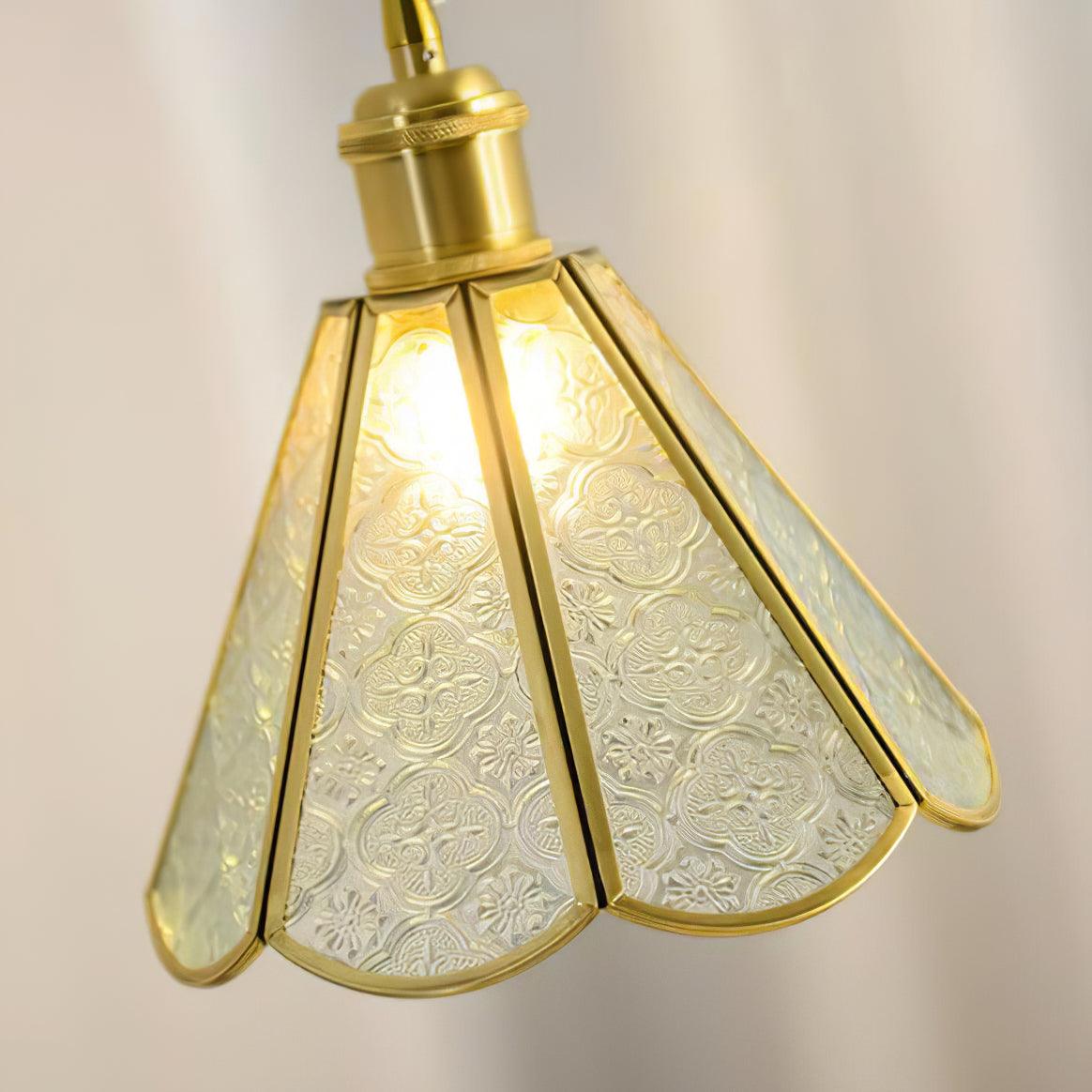 Arvane lampada a sospensione elegante in ottone e vetro
