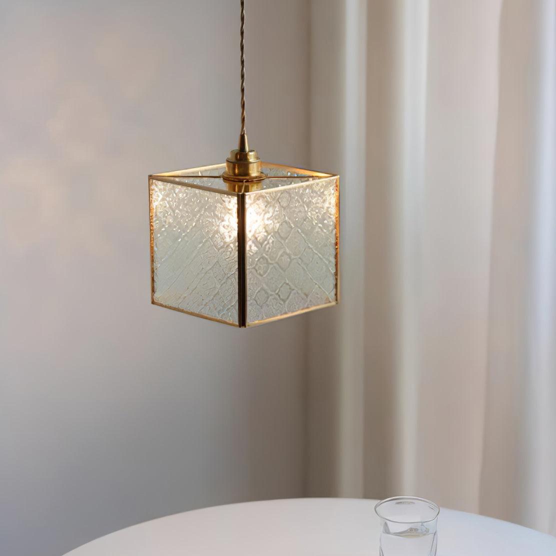 Arvane lampada a sospensione elegante in ottone e vetro