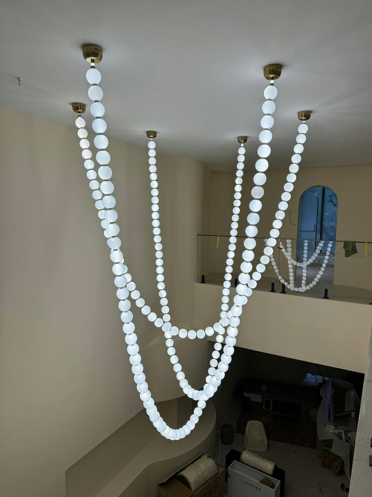 Kanell lampadario in ottone Sputnik