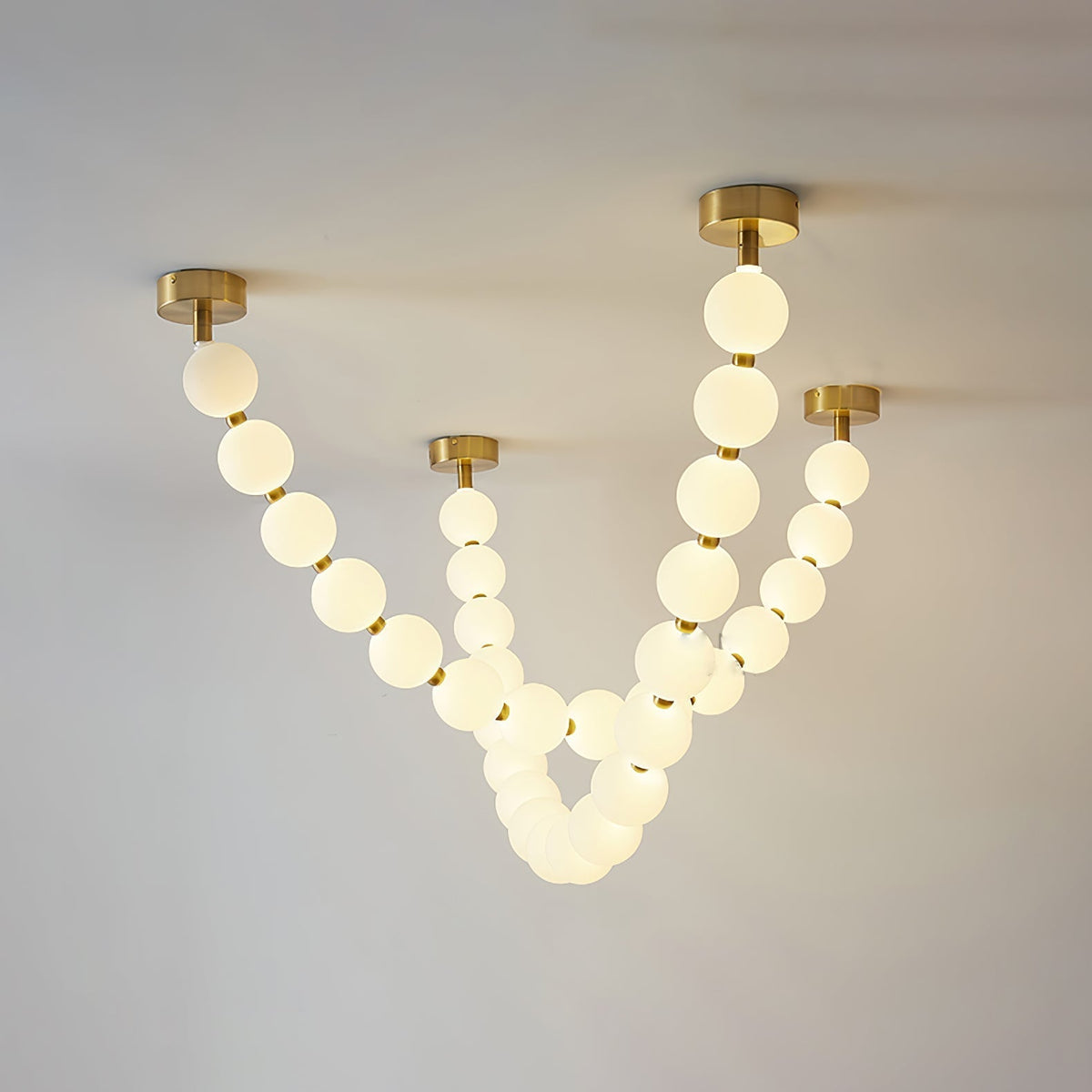 Kanell lampadario in ottone Sputnik