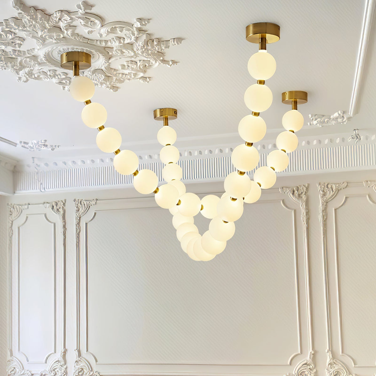 Kanell lampadario in ottone Sputnik