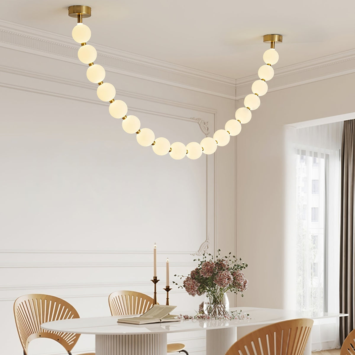 Kanell lampadario in ottone Sputnik