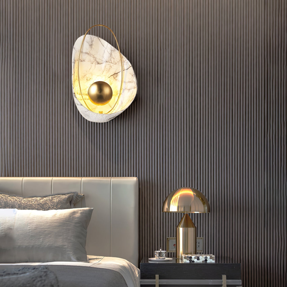 Vethaora lampada da parete Premium in resina Art Pearl Nordic