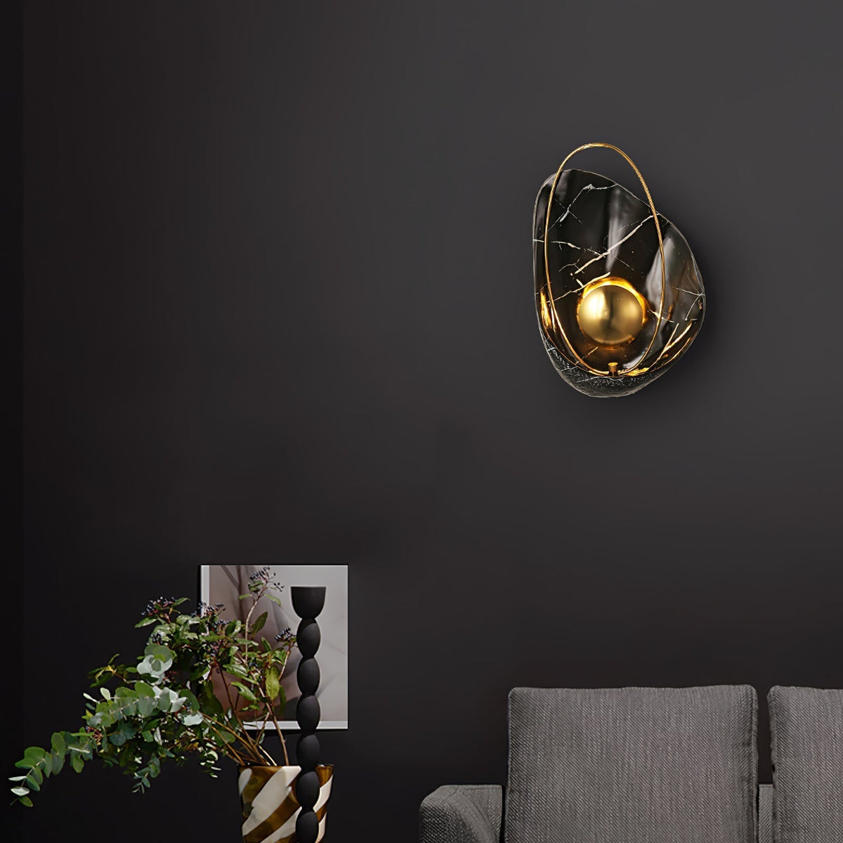 Vethaora lampada da parete Premium in resina Art Pearl Nordic