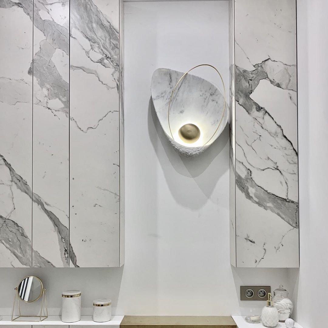 Vethaora lampada da parete Premium in resina Art Pearl Nordic