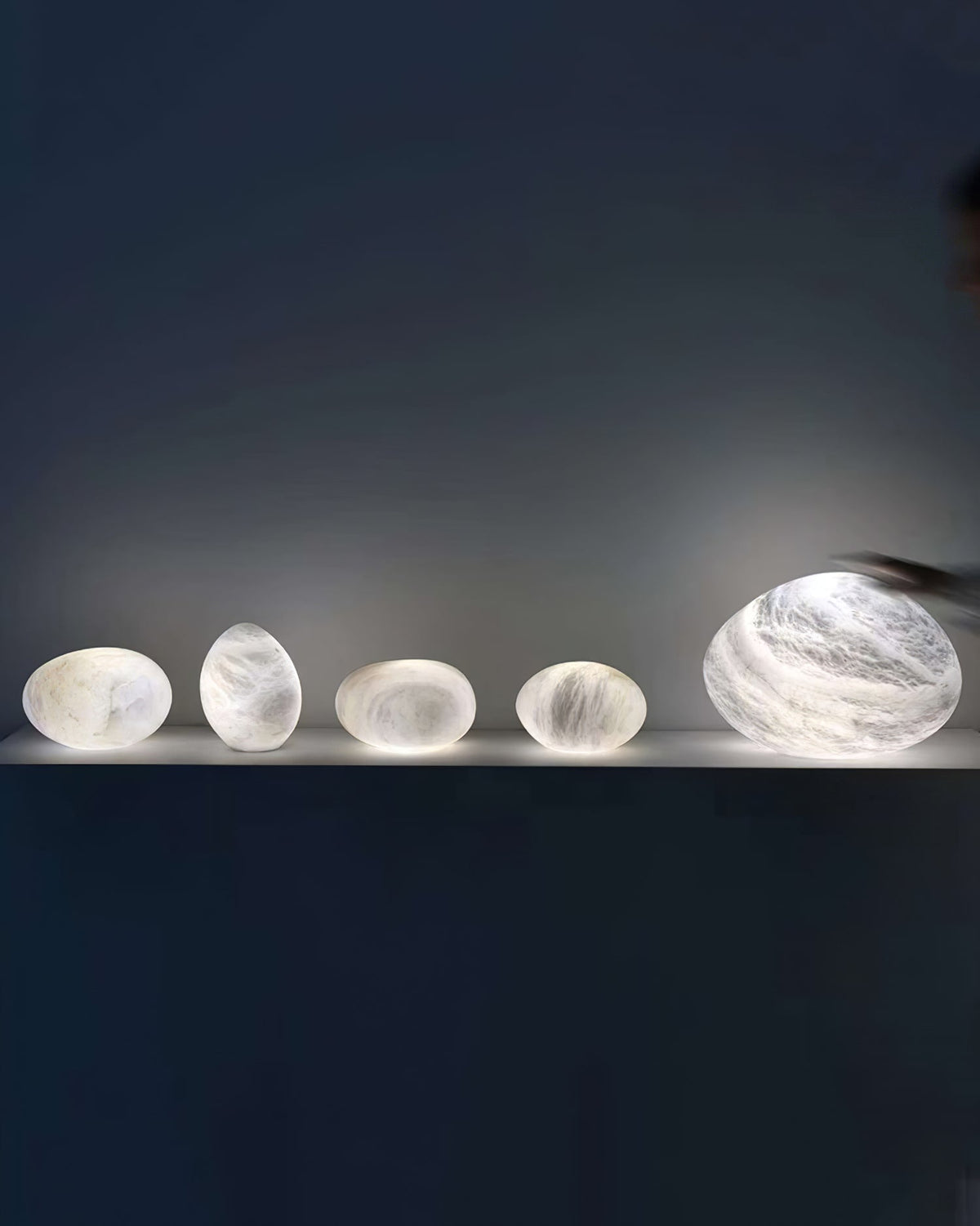 Nivisaya lampada a sospensione ciottoli alabastro