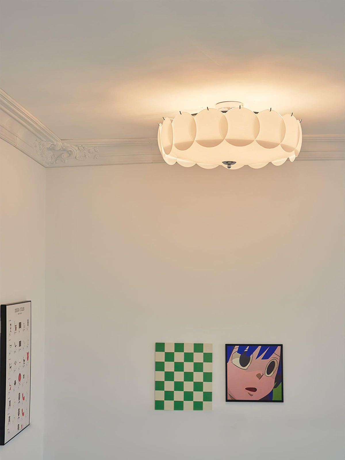 Brolin lampada da soffitto in vetro con effetto ondulazioni Glamorous