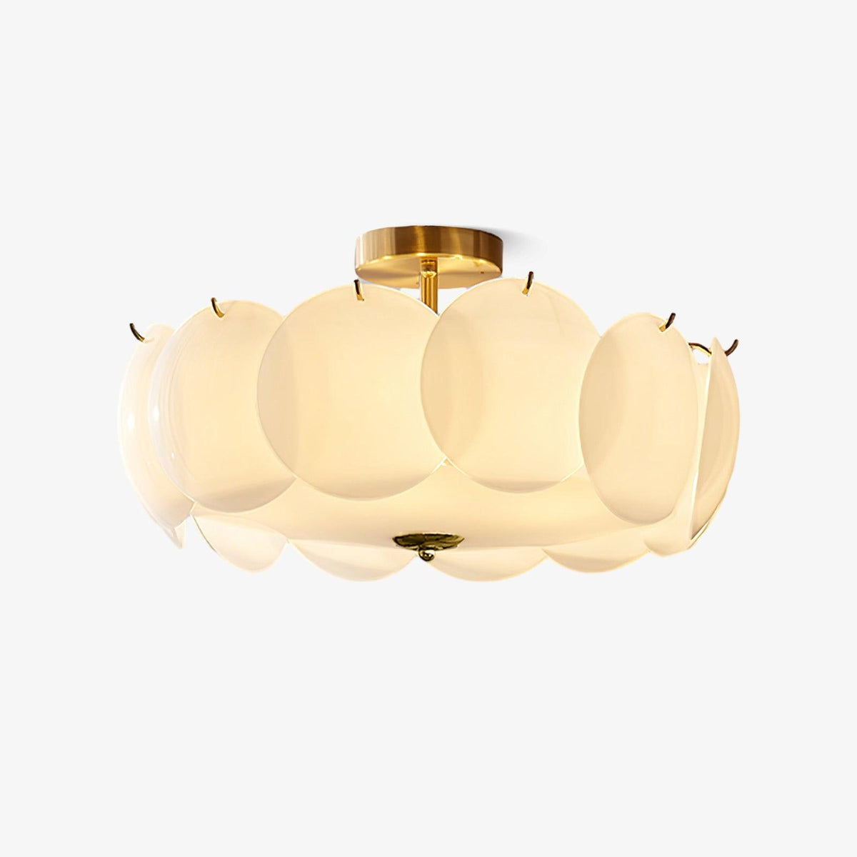 Brolin lampada da soffitto in vetro con effetto ondulazioni Glamorous