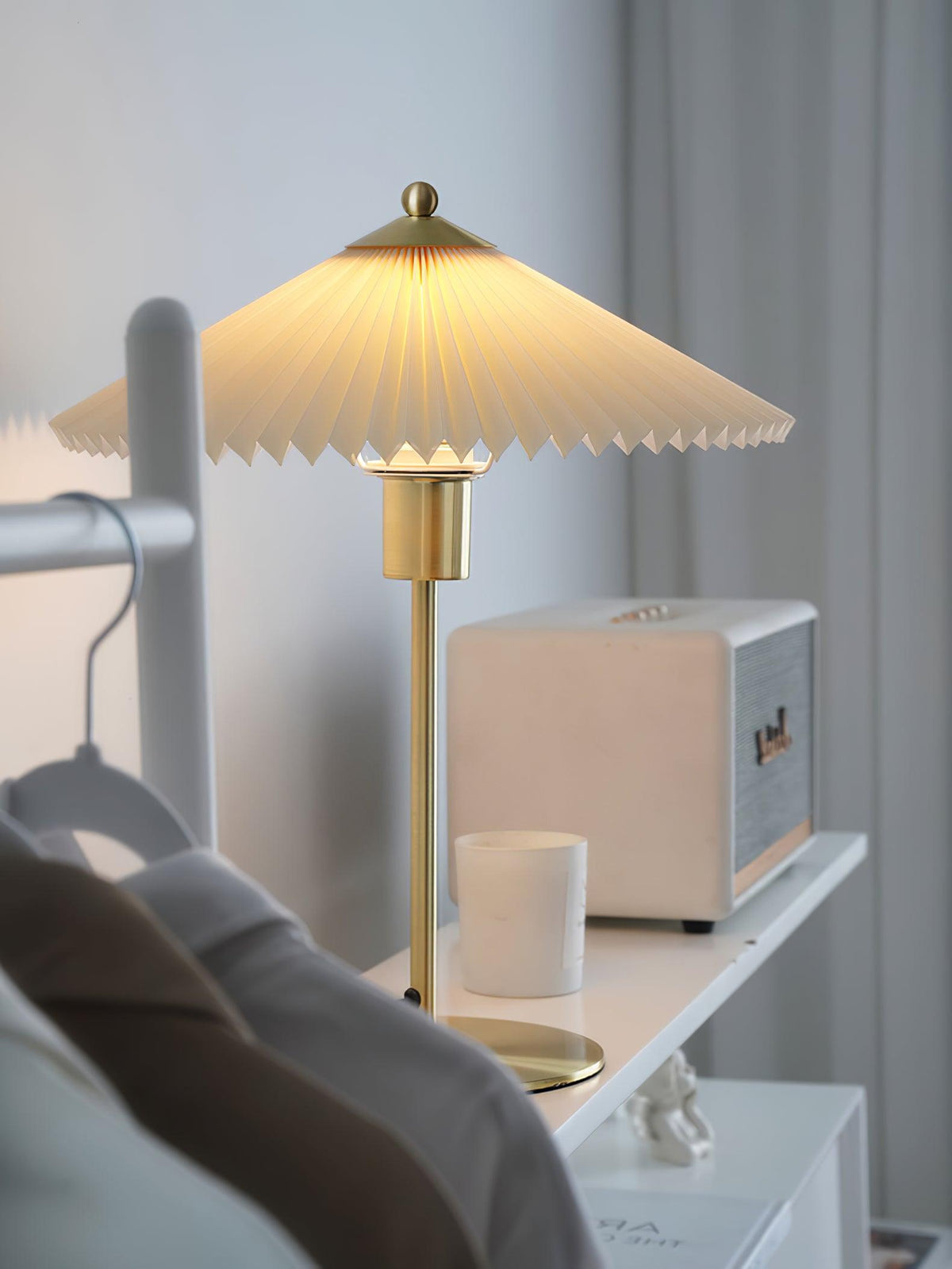 Camirir lampada da tavolo a Parasole Pleatato