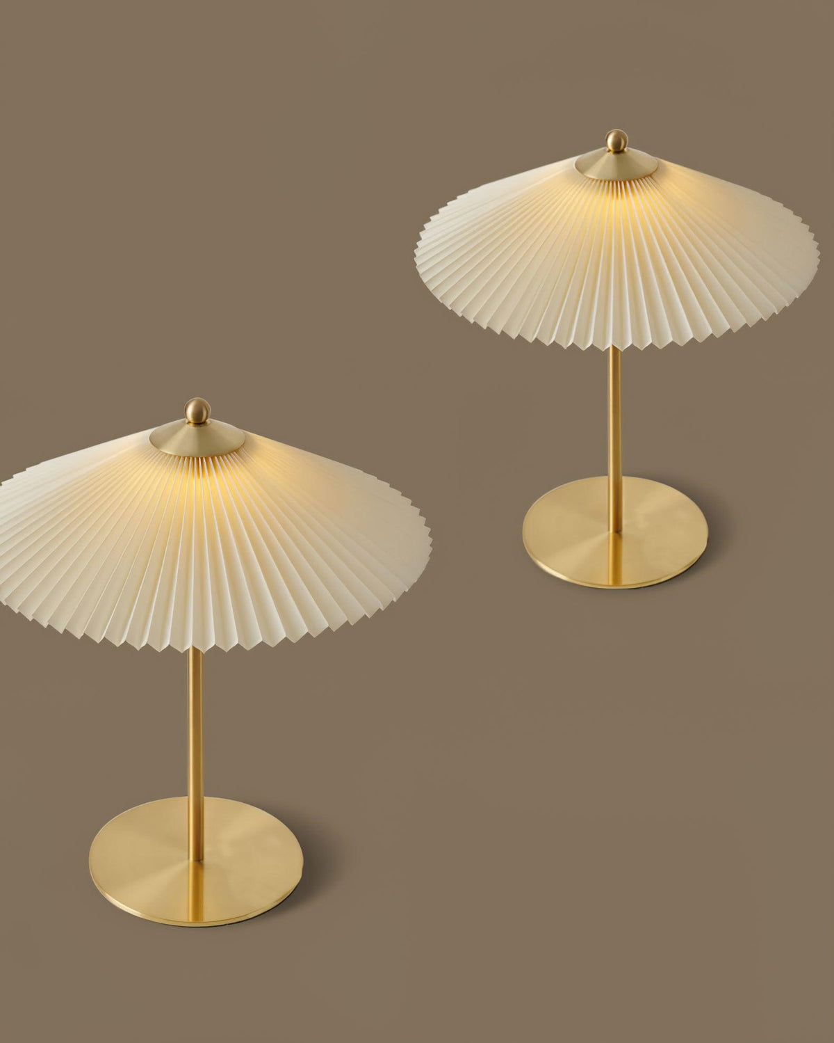 Camirir lampada da tavolo a Parasole Pleatato
