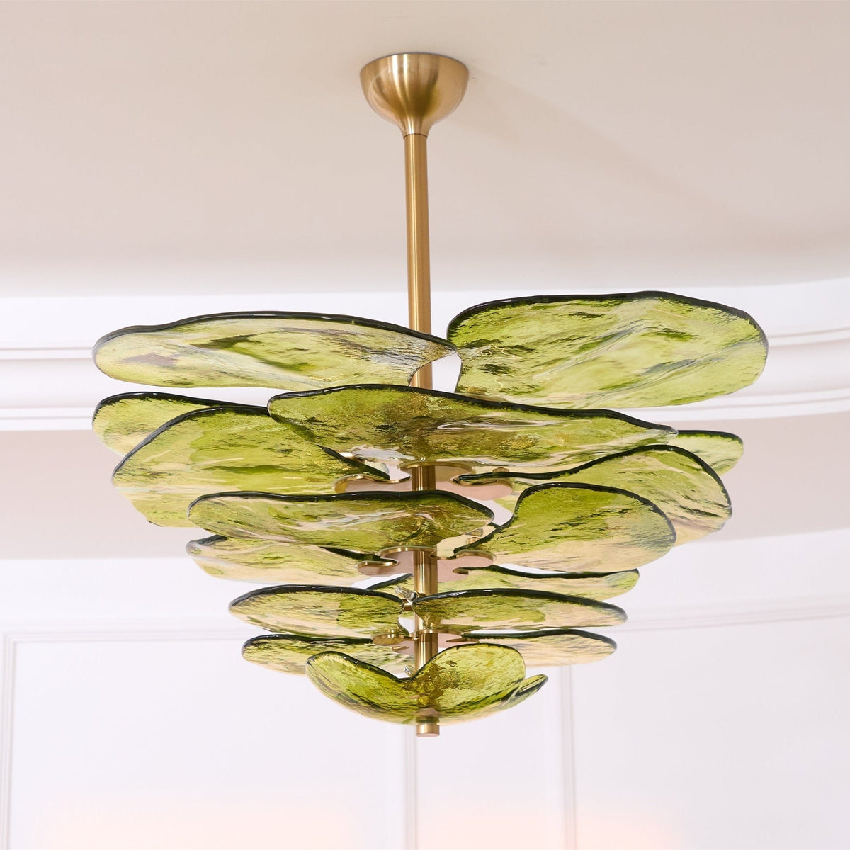 Crivs lampadario Oro vetro Murano petali lusso