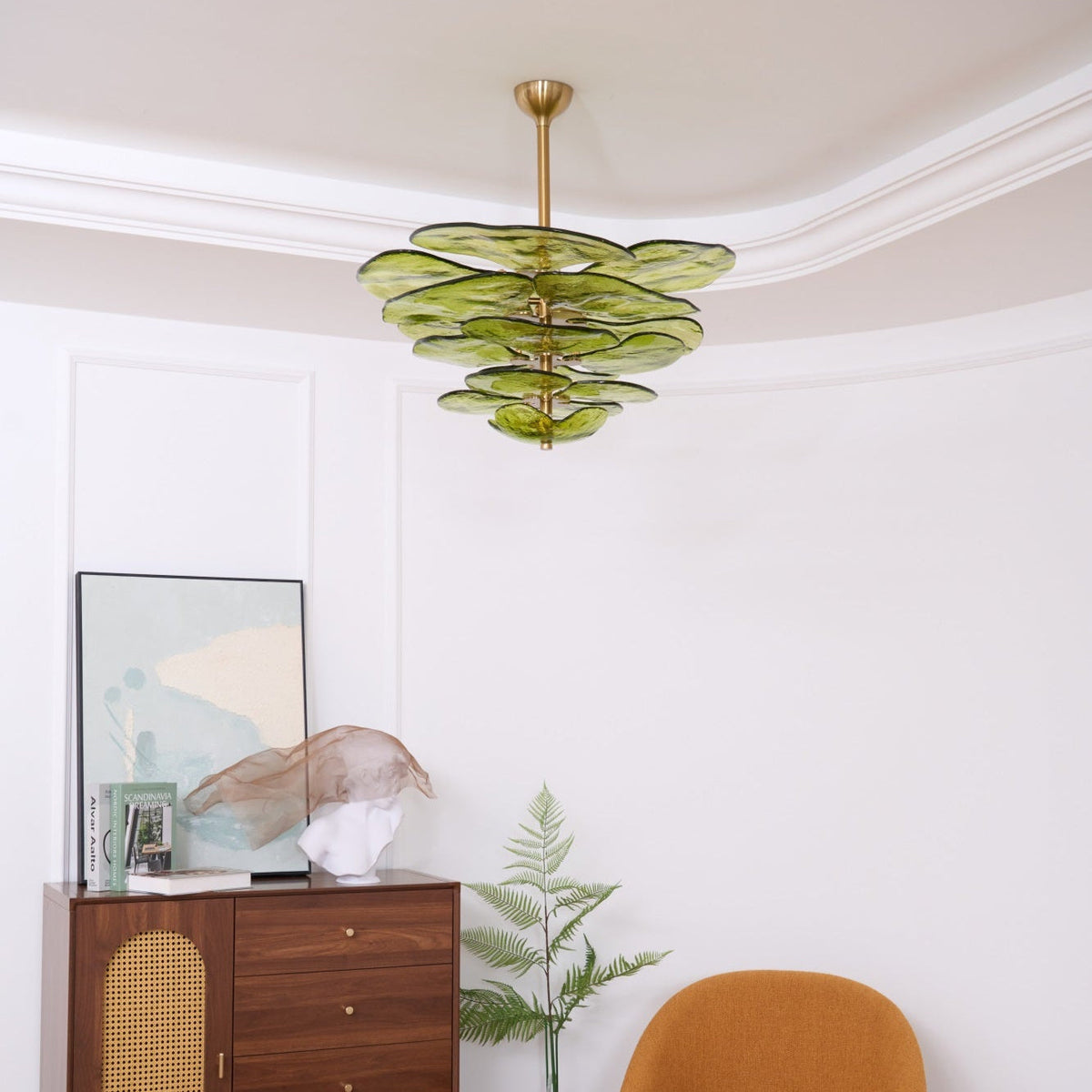 Crivs lampadario Oro vetro Murano petali lusso