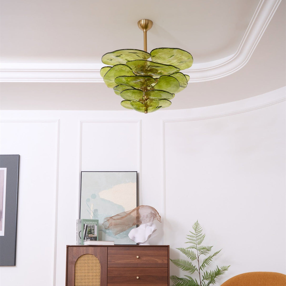 Crivs lampadario Oro vetro Murano petali lusso