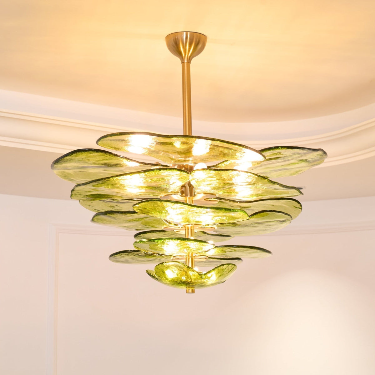 Crivs lampadario Oro vetro Murano petali lusso