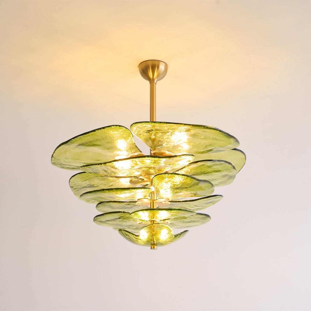 Crivs lampadario Oro vetro Murano petali lusso