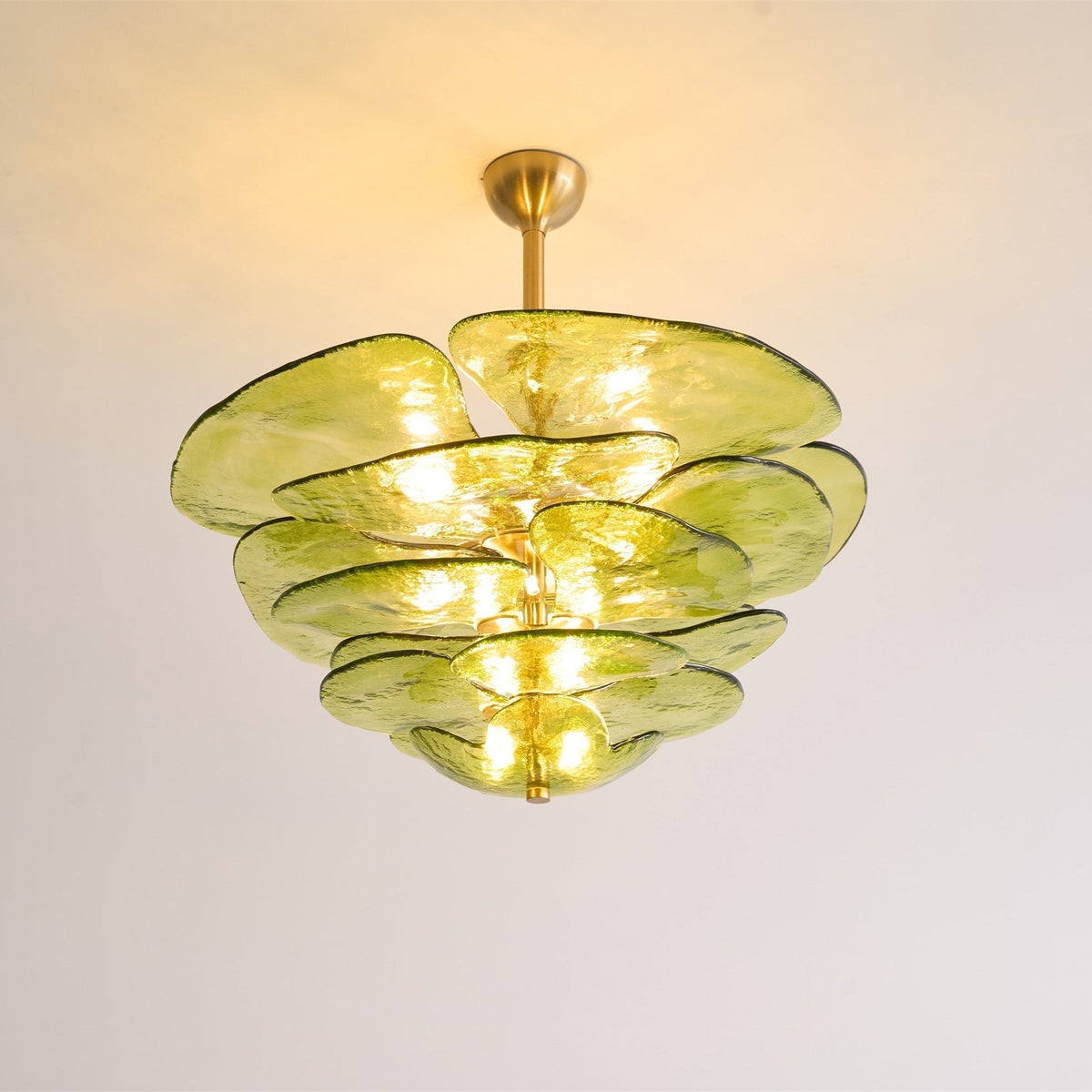 Crivs lampadario Oro vetro Murano petali lusso