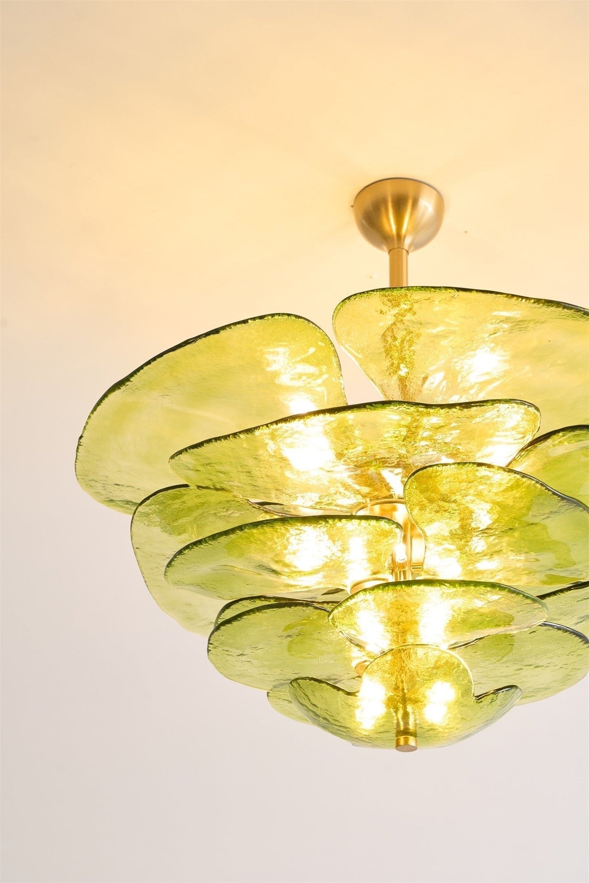 Crivs lampadario Oro vetro Murano petali lusso
