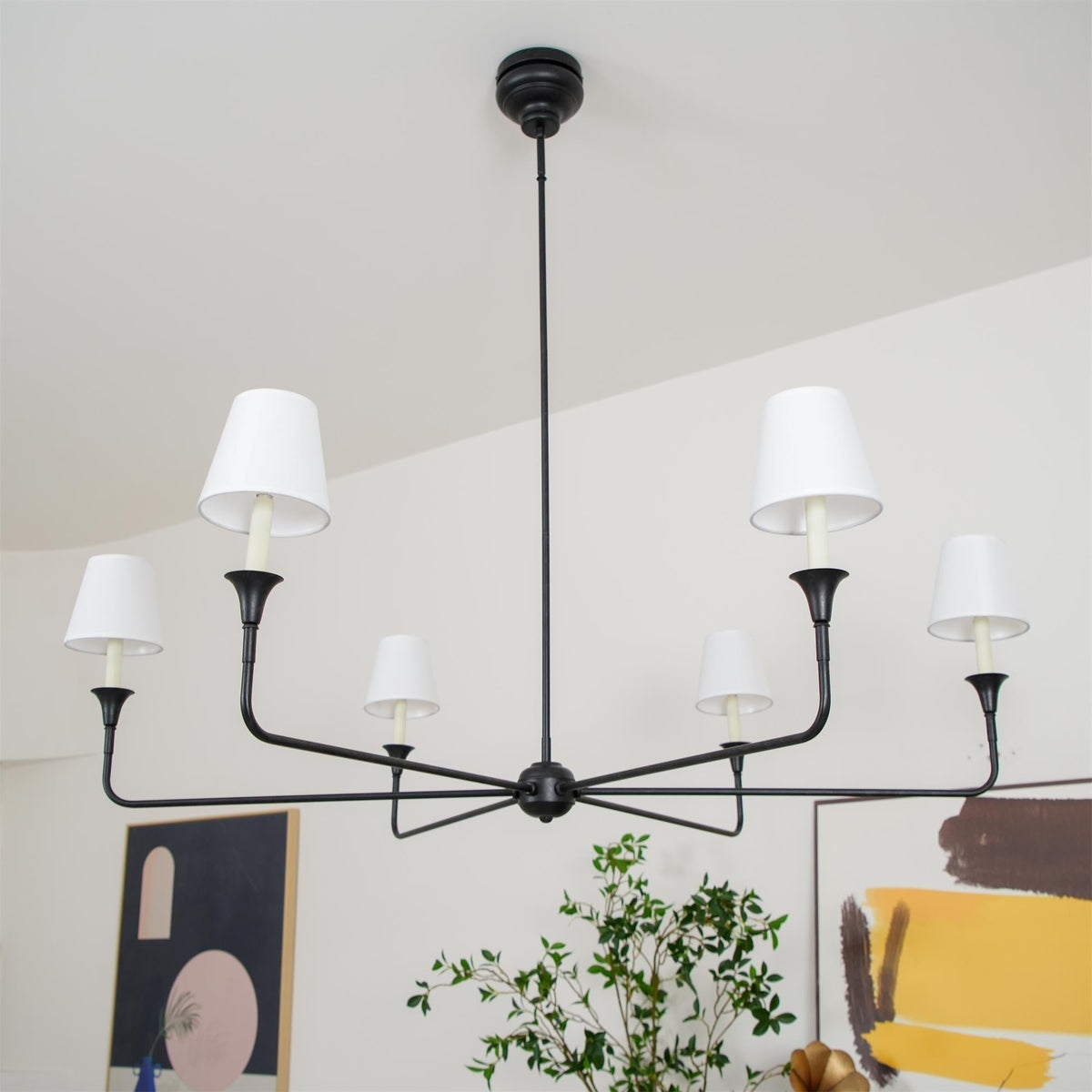 Arthaila lampadario vintage industriale grande in tessuto