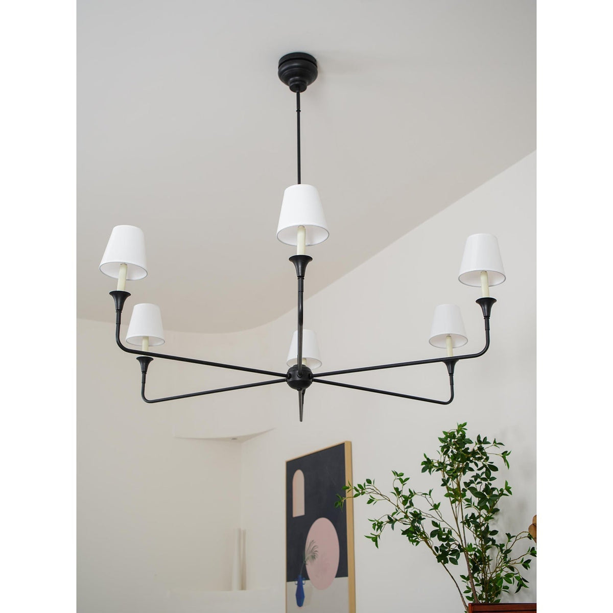 Arthaila lampadario vintage industriale grande in tessuto