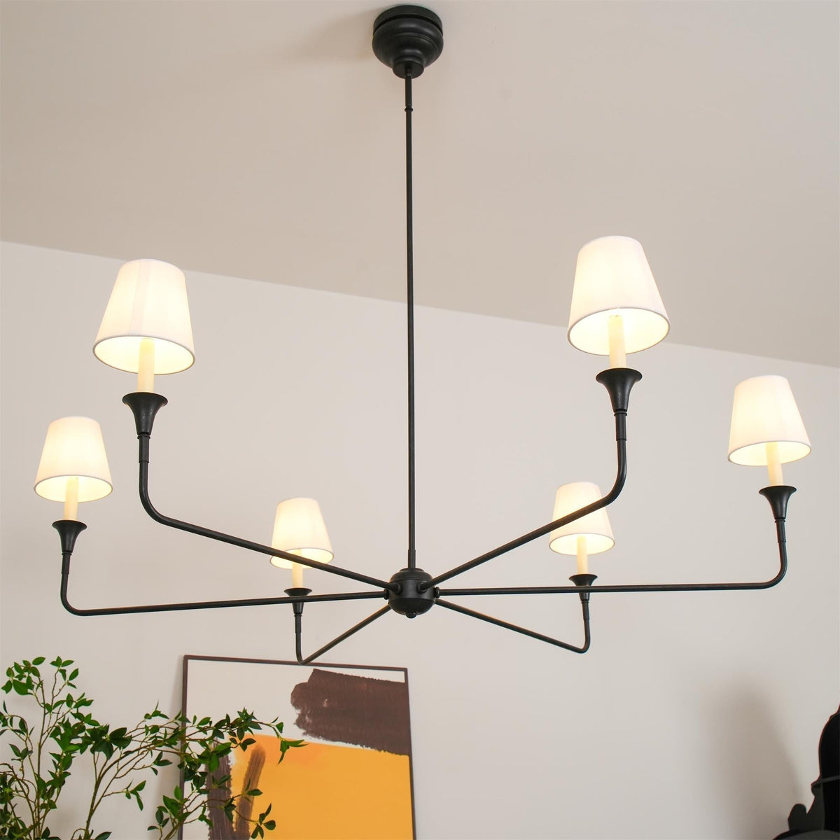 Arthaila lampadario vintage industriale grande in tessuto