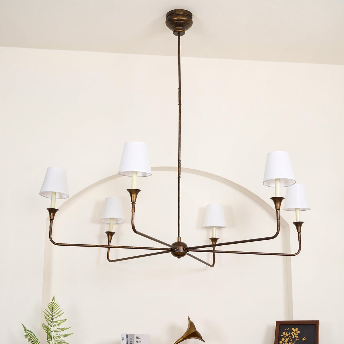 Arthaila lampadario vintage industriale grande in tessuto