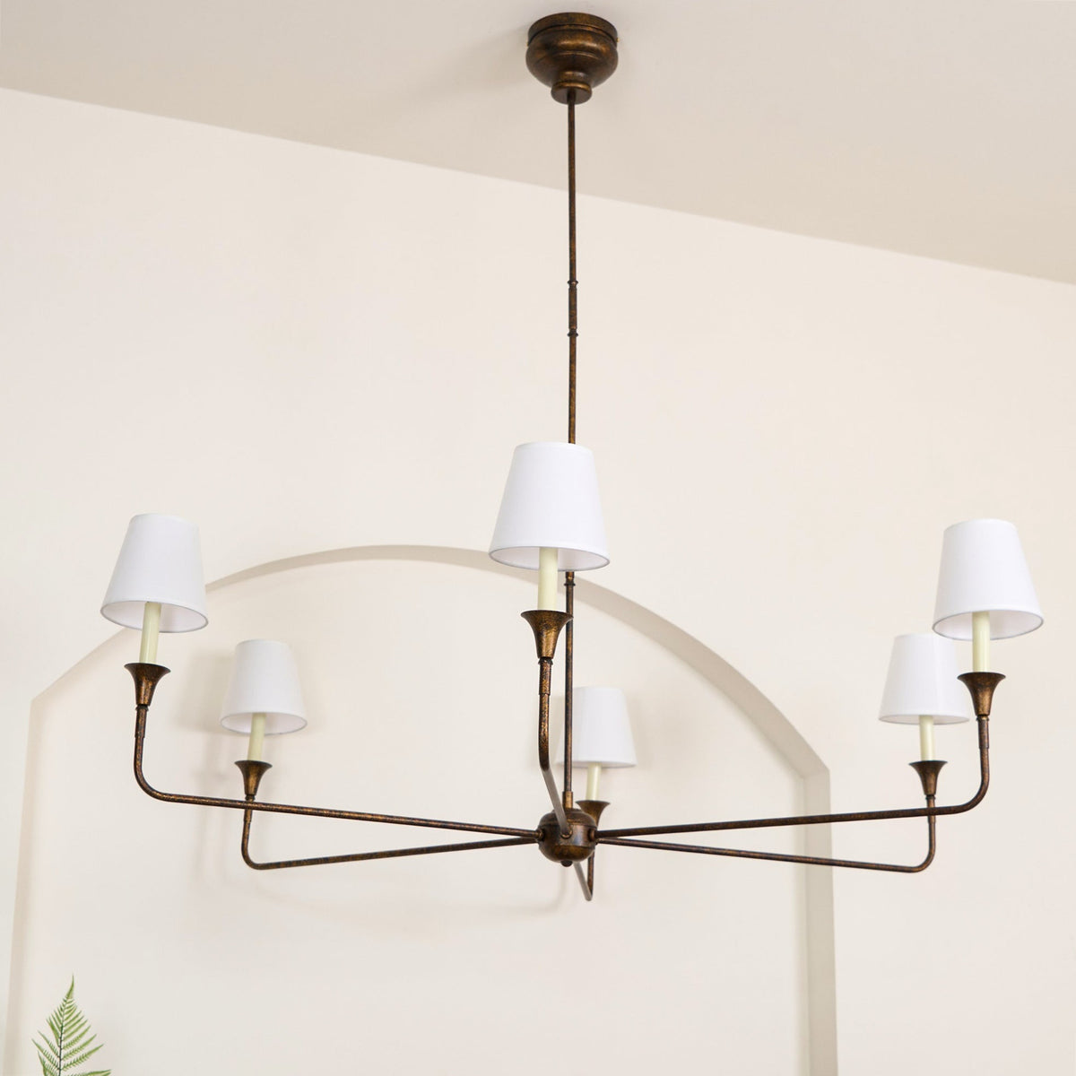Arthaila lampadario vintage industriale grande in tessuto