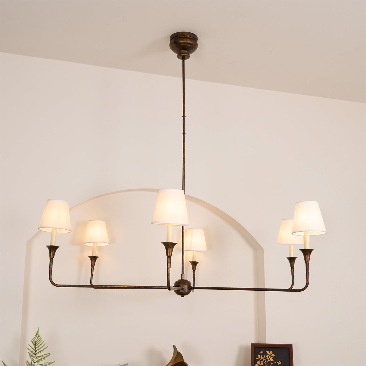 Arthaila lampadario vintage industriale grande in tessuto