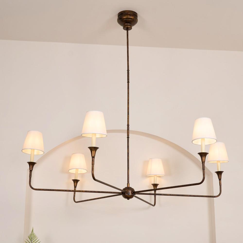 Arthaila lampadario vintage industriale grande in tessuto