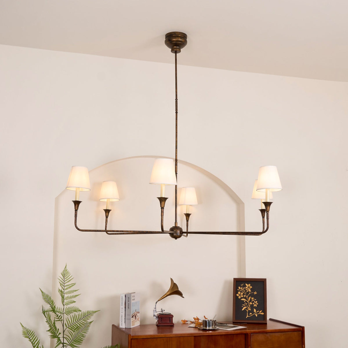 Arthaila lampadario vintage industriale grande in tessuto